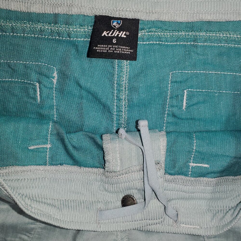 Kuhl Cabo Shorts Women's 6 Blue UPF 50 Cotton Blend Breathable Hiking Coastal - Picture 6 of 9